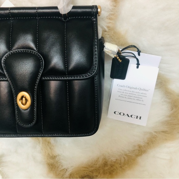 Authentic Brand New Coach Willis Top Handle 18 C3844 With Quilting in Black - Picture 6 of 16